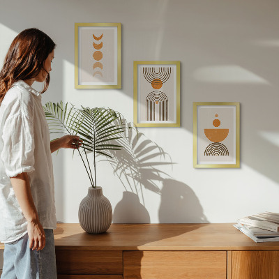 Photo frame wall Boho minimalist decorative design