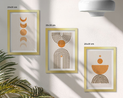 Photo frame wall Boho minimalist decorative design