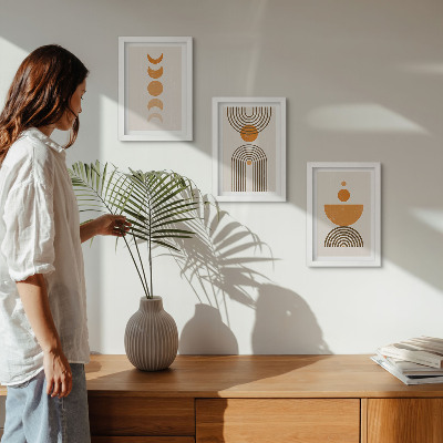Photo frame wall Boho minimalist decorative design