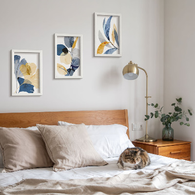 3-piece wall art set Plant motifs in a watercolor style