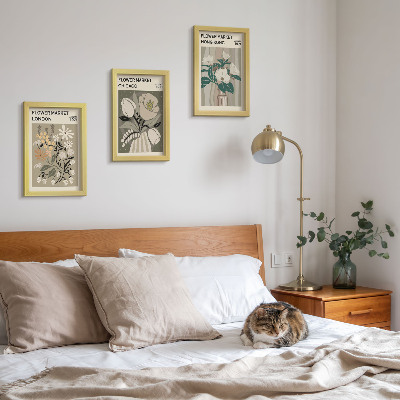 3-piece wall art set Flower markets in London, Chicago and Hong Kong