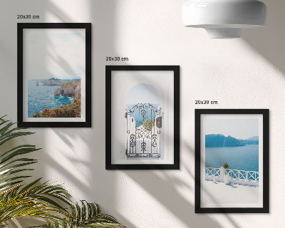 Photo frame wall Sea view with Greek architecture