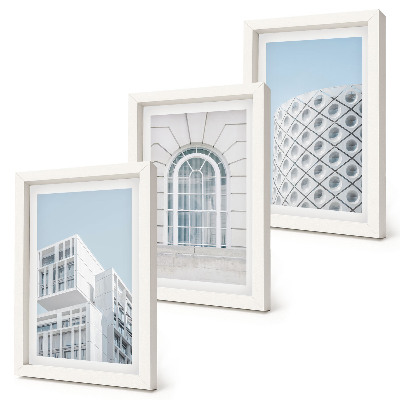 Photo frame wall Modern architecture minimalism and geometry
