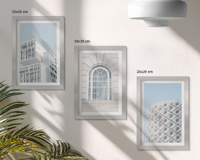 Photo frame wall Modern architecture minimalism and geometry