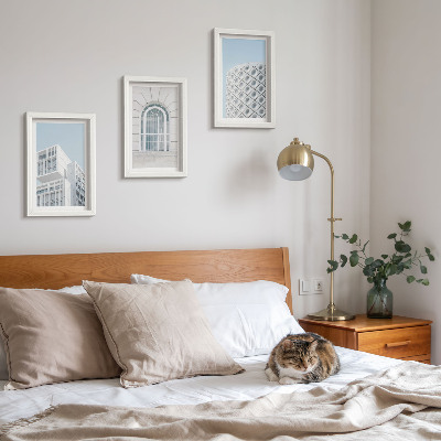 Photo frame wall Modern architecture minimalism and geometry