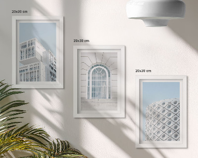 Photo frame wall Modern architecture minimalism and geometry