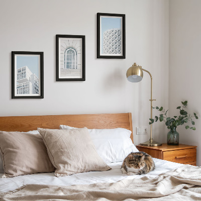 Photo frame wall Modern architecture minimalism and geometry