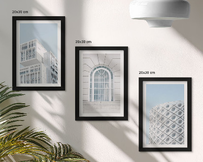 Photo frame wall Modern architecture minimalism and geometry