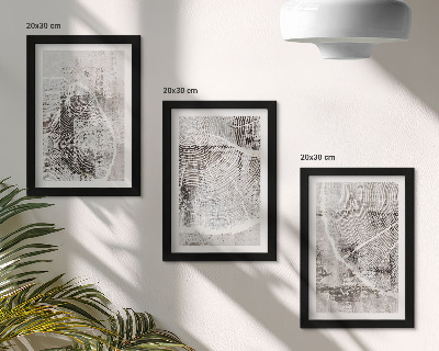 Photo frame wall Wood grain patterns in shades of gray and white