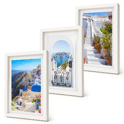 Photo frame wall Views of Santorini Greek architecture of Oia