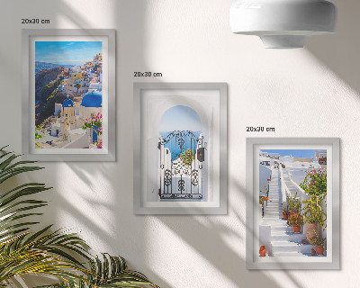 Photo frame wall Views of Santorini Greek architecture of Oia