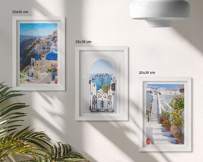 Photo frame wall Views of Santorini Greek architecture of Oia