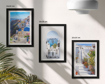 Photo frame wall Views of Santorini Greek architecture of Oia