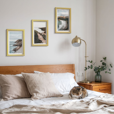 3-piece wall art set Seaside views with cliffs and beach landscapes