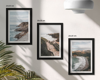 3-piece wall art set Seaside views with cliffs and beach landscapes