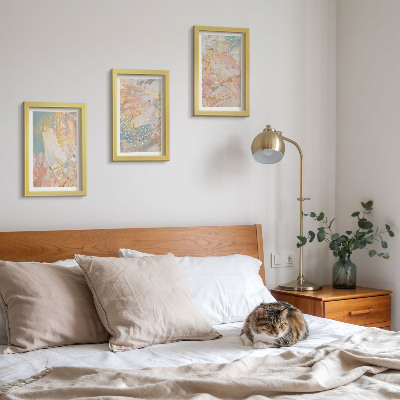 3-piece wall art set Abstract patterns in pastel colors texture