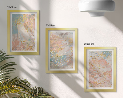3-piece wall art set Abstract patterns in pastel colors texture