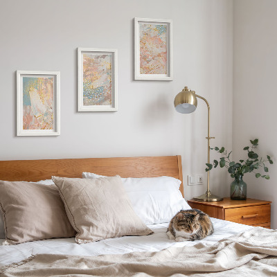 3-piece wall art set Abstract patterns in pastel colors texture