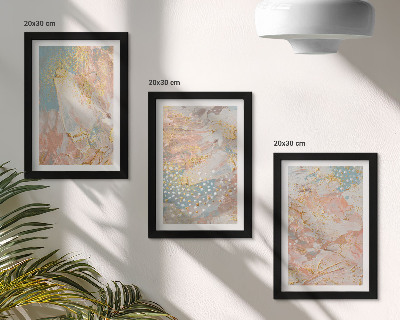 3-piece wall art set Abstract patterns in pastel colors texture