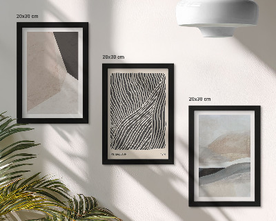Photo frame wall Abstract patterns in shades of beige and gray