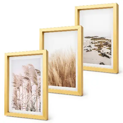 Photo frame wall pampas grass fields and boho beach print set