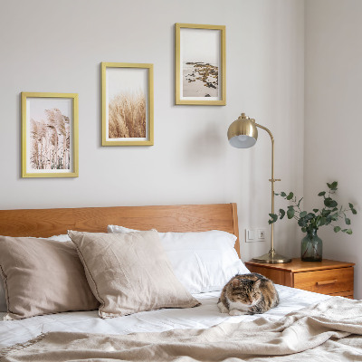 Photo frame wall Pampas grass fields and a boho beach