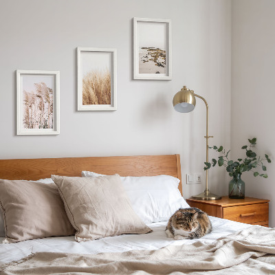 Photo frame wall Pampas grass fields and a boho beach