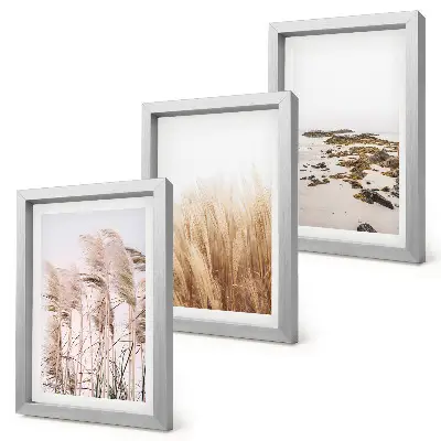 Photo frame wall pampas grass fields and boho beach print set