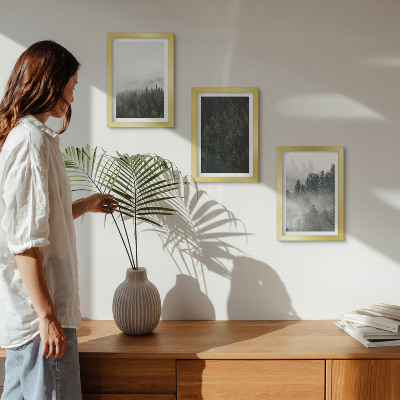 Photo frame wall Green forests in a misty natural setting