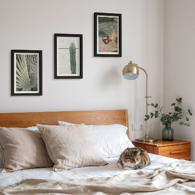 Photo frame wall Tropical plants and waterside holiday accessories