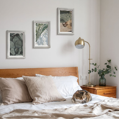 Photo frame wall Tropical plants and summer holiday accents