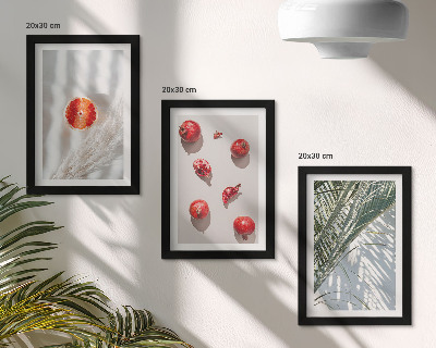3-piece wall art set Holiday tropical fruits palm leaves