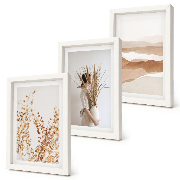 Photo frame wall Plant motifs abstract rustic boho style