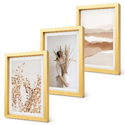Photo frame wall Plant motifs abstract rustic boho style