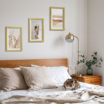 Photo frame wall Plant motifs abstract rustic boho style