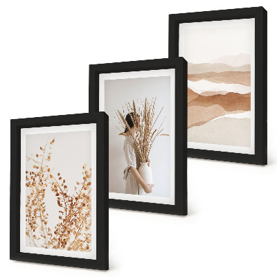 Photo frame wall Plant motifs abstract rustic boho style