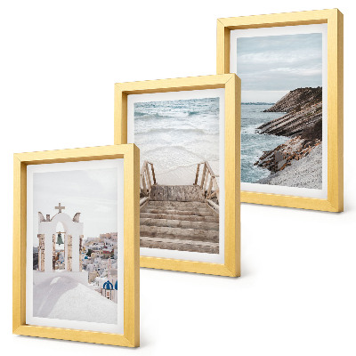 Photo frame wall Views of the sea and architecture of Santorini against the sky