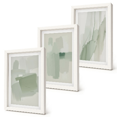Framed triptych Abstract patterns in watercolor style