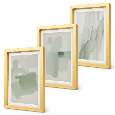 Framed triptych Abstract patterns in watercolor style