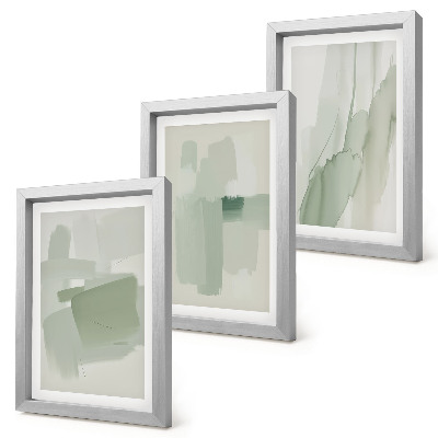Framed triptych Abstract patterns in watercolor style