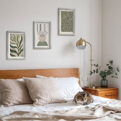 Photo frame wall Leaves and geometric shapes abstract