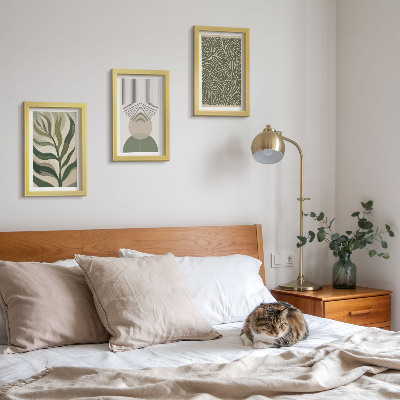 Photo frame wall Leaves and geometric shapes abstract