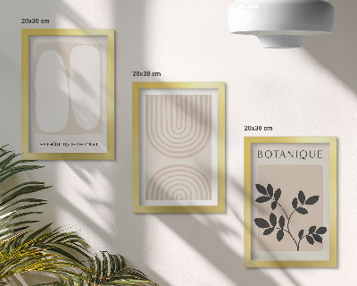 3-piece wall art set Boho delicate posters abstract plant motifs