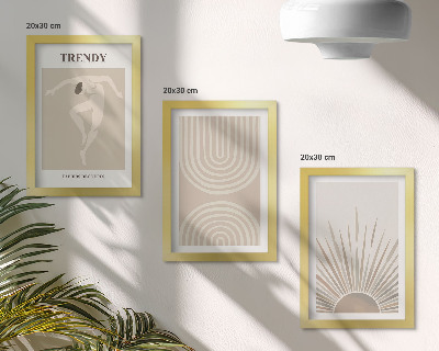Photo frame wall Pastel posters, fashionable boho abstractions