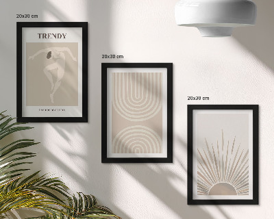 Photo frame wall Pastel posters, fashionable boho abstractions