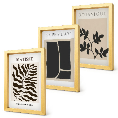 3-piece wall art set Minimalist posters with plant patterns and abstracts