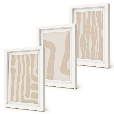 Photo frame wall Abstract patterns, minimalist shapes, boho style
