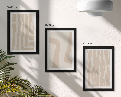 Photo frame wall Abstract patterns, minimalist shapes, boho style