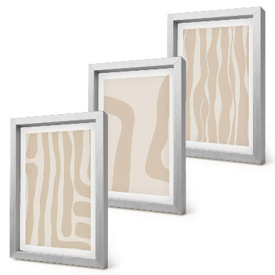 Photo frame wall Abstract patterns, minimalist shapes, boho style