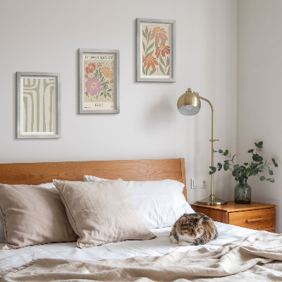 3-piece wall art set Botanical motifs poster Paris minimalism